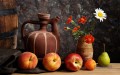 Blumen Früchte Pot Stillleben Gemälde von Fotos zu Kunst